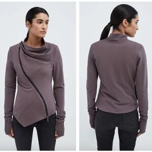 Marcella NYC Asymmetrical Zipper Women's Sweatshirt - Purple